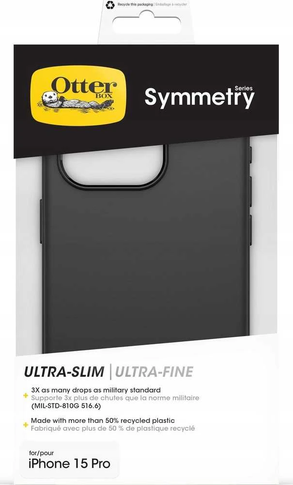 Telefono Dėklas - OtterBox Symmetry iPhone 15 Pro Juodas