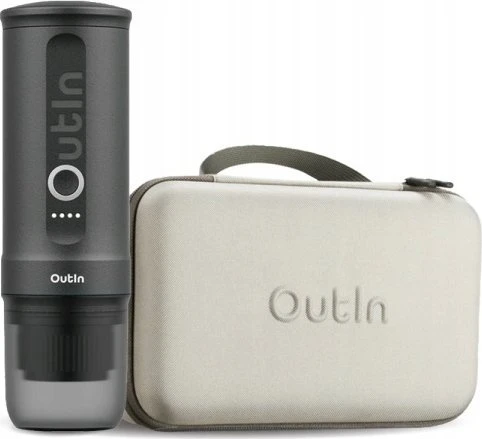 Outin Nano 7500 mAh nešiojamasis kavos virimo aparato rinkinys (pilkas) + apsauginis dėklas