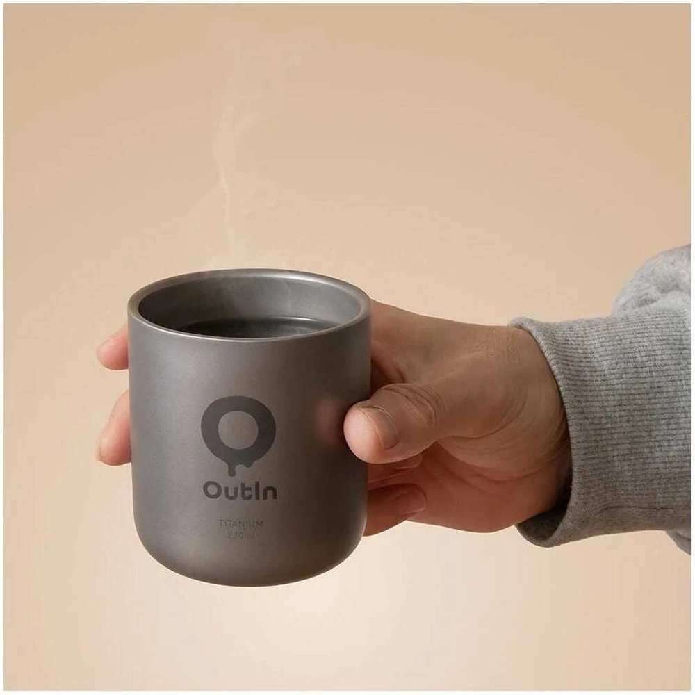 Gertuvė OutIn Titanium Cup 220 ml sidabrinė
