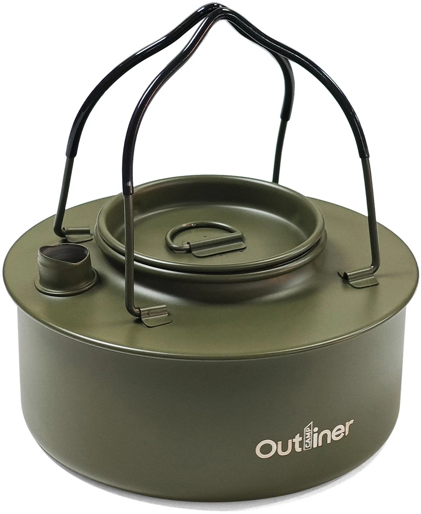 Outliner Teapot Tourist 0.9L steel žalias