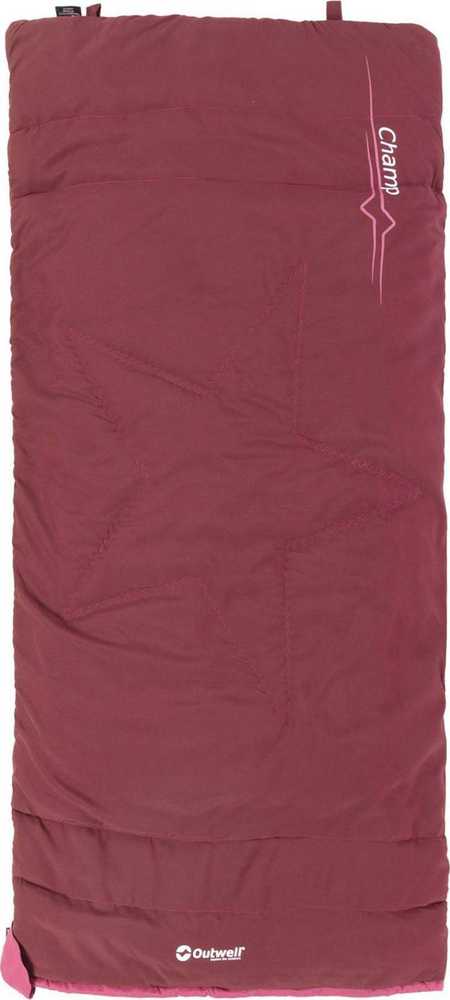 Outwell | Champ Kids Deep Raudona | Miegmaišis | 150 x 70 cm | Dvipusis atviras, L formos