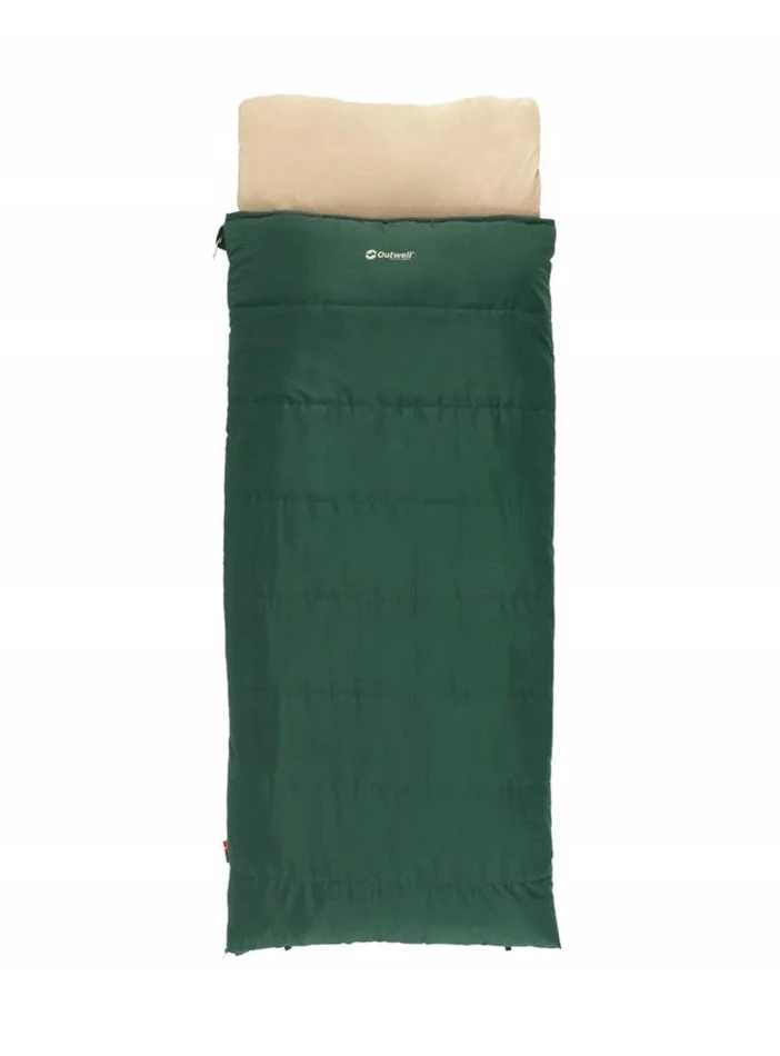 Outwell Contour Prime Žalias | Miegmaišis | 220 x 85 cm | Temperatūra nuo -13 iki 16 °C | Užtrauktukas dešinėje