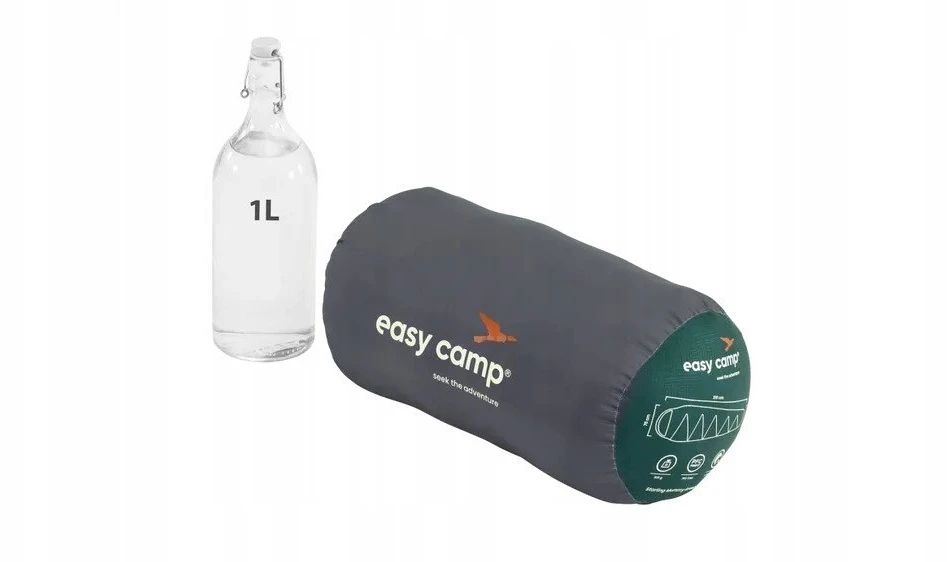 Easy Camp Starling Mummy Žalias 8°C | Miegmaišis | Temperatūra -5/12 °C | Dvipusis atviras galas, automatinis užraktas
