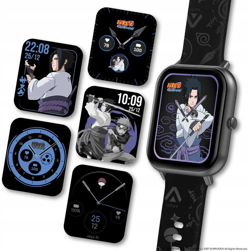 Abyx Išmanusis laikrodis Overmax Fit Touch 3 Sasuke Uchiha Gwiezdny Pilka