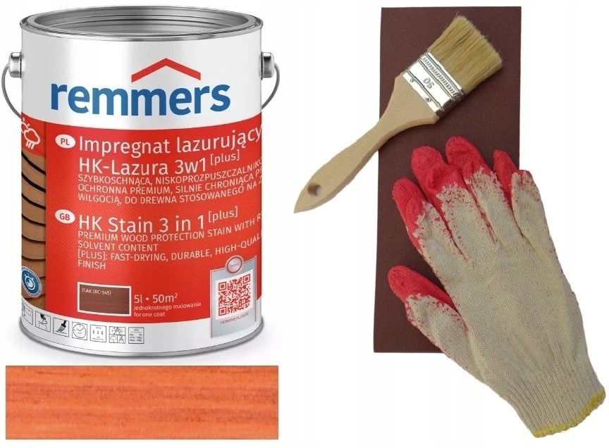 Lazūriniai dažai Remmers HK-Lasur 3in1 [plus] Raudonmedis RC-565 5 l