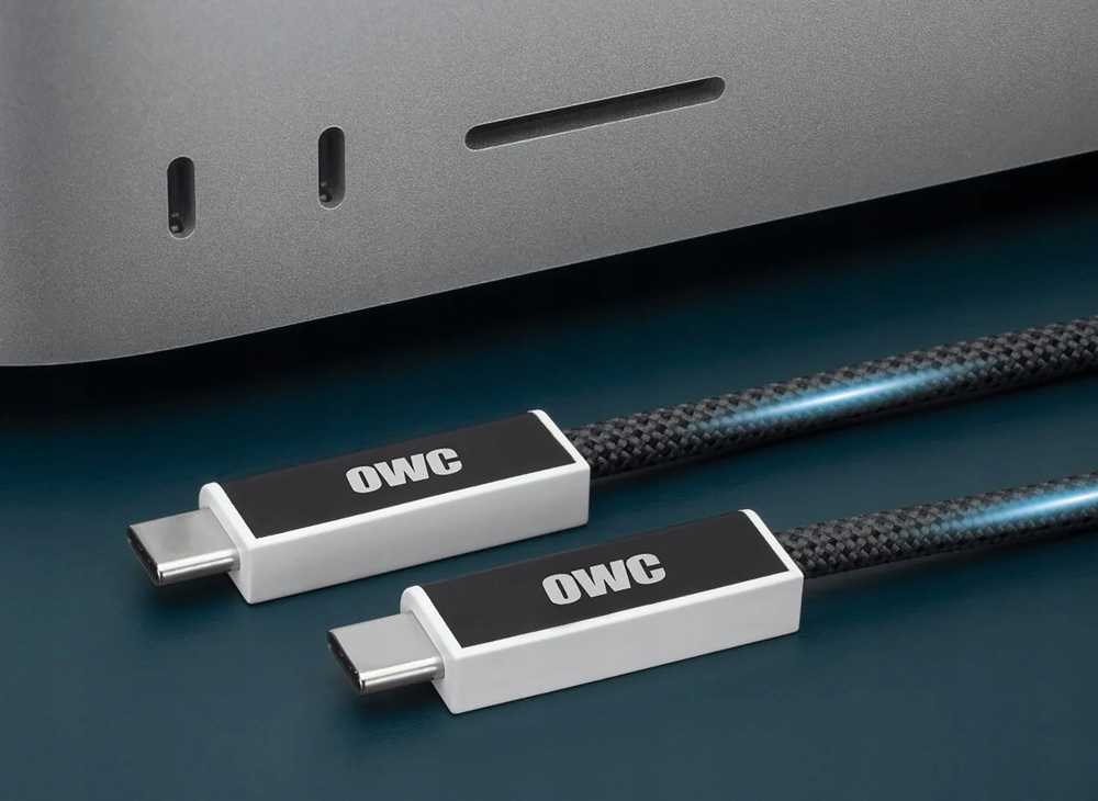 OWC Thunderbolt 4 USB4 3.0m optinis juodas