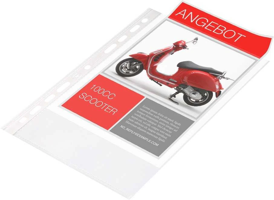 Oxford 400025671 plastikinė dokumentų kišenė 150 x 210 mm (A5) Polipropilenas (PP) 100 vnt.