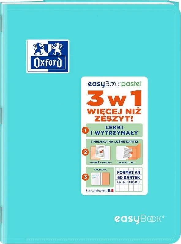 Oxford Easybook Pastel A5/60k užrašų knygelė, tinklelis, spalvų derinys