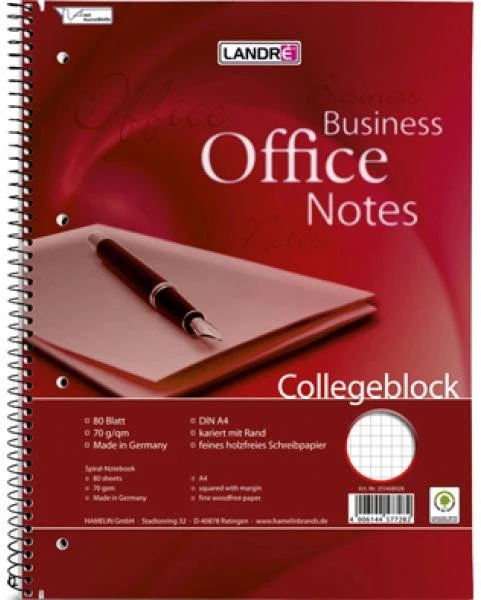Oxford LANDRE Collegeblock Office A5 odrywanie 80 kartka 70 g/qm