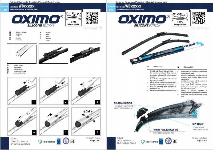 Oximo Valytuvai, skirti BMW E60 E61 E63 E64