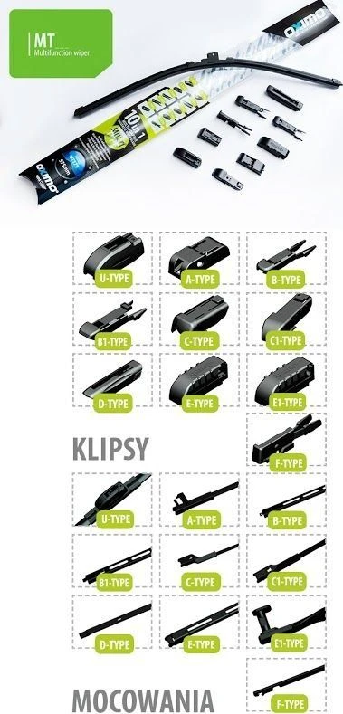 Valeo Valytuvo ašmenys - Oximo 24" MT600 Priekinio stiklo valytuvas su 10 adapterių - Juoda