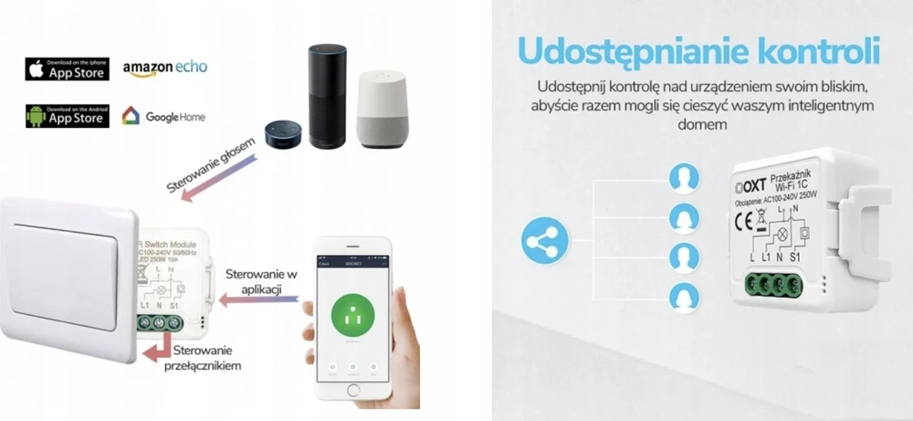 Tuya – vieno kanalo mini relė – ZigBee – Android/iOS programa – OXT T261
