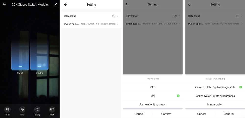 Tuya – dviejų kanalų mini relė – WiFi – Android/iOS programa – OXT T222