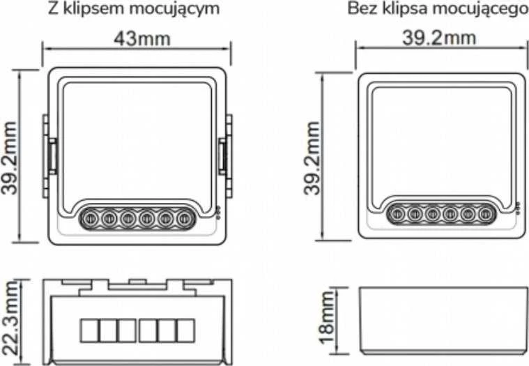 Tuya – dviejų kanalų mini relė – WiFi – Android/iOS programa – OXT T222
