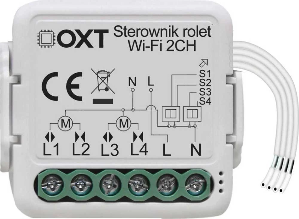 Tuya – 2 kanalų mini WiFi roletų valdiklis – Android/iOS aplikacija – OXT SWT28