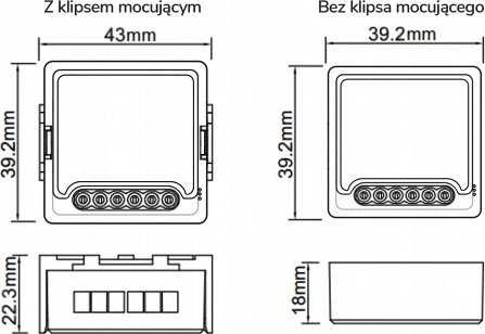 Tuya – 2 kanalų mini ZigBee roletų valdiklis – Android/iOS programa – OXT SWTZ28