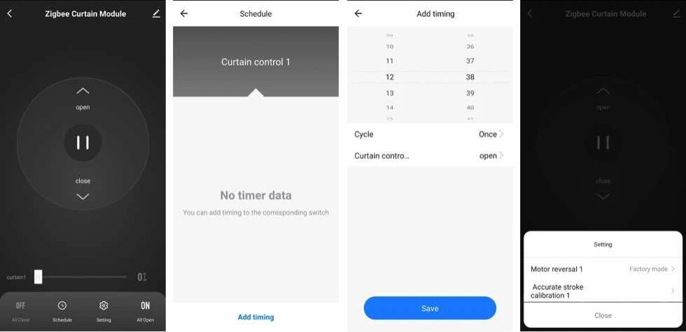 Tuya – įmontuotas roletų valdiklis ZigBee – Android/iOS programa – OXT T267