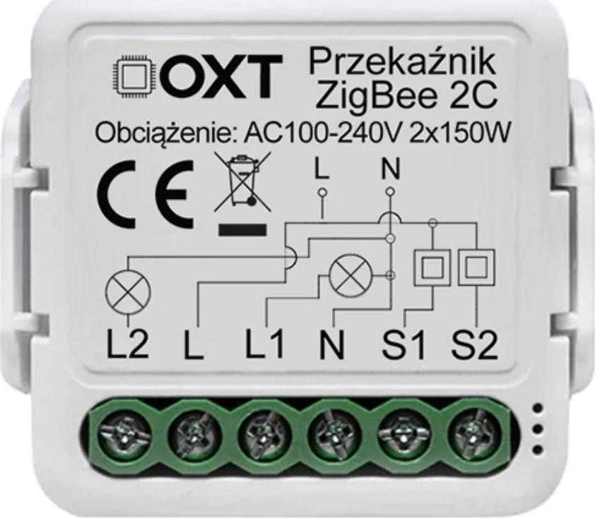 Tuya – 2 kanalų mini ZigBee siųstuvas-imtuvas – Android/iOS programa – OXT T262