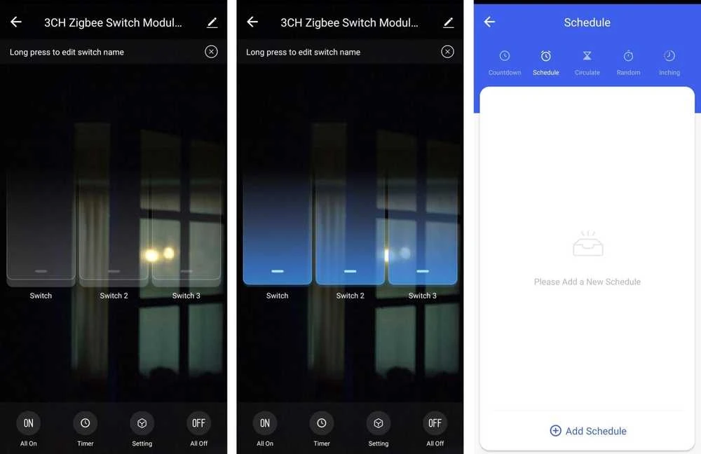 Tuya – 3 kanalų mini relė – ZigBee – Android/iOS programa – OXT T263