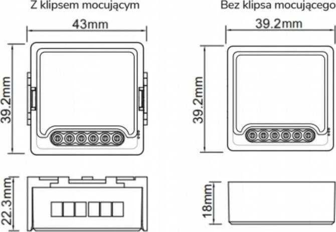 Tuya – 3 kanalų mini relė – ZigBee – Android/iOS programa – OXT T263