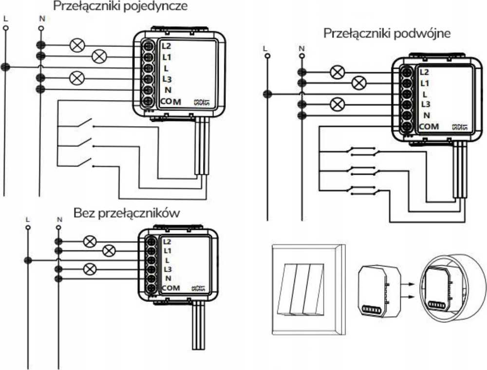 Modulis OXT mini przekaźnik 3 obwody WiFi TUYA T223