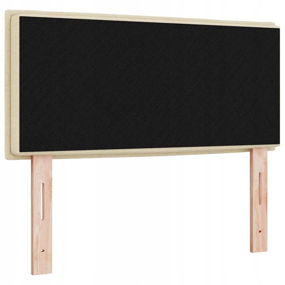 LED galvūgalis su LED juostelėmis Kreminė 100 cm audinys