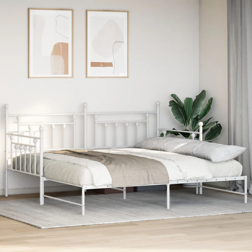 Lova Dienos lovos rėmas Balta 107 x 203 cm Plienas