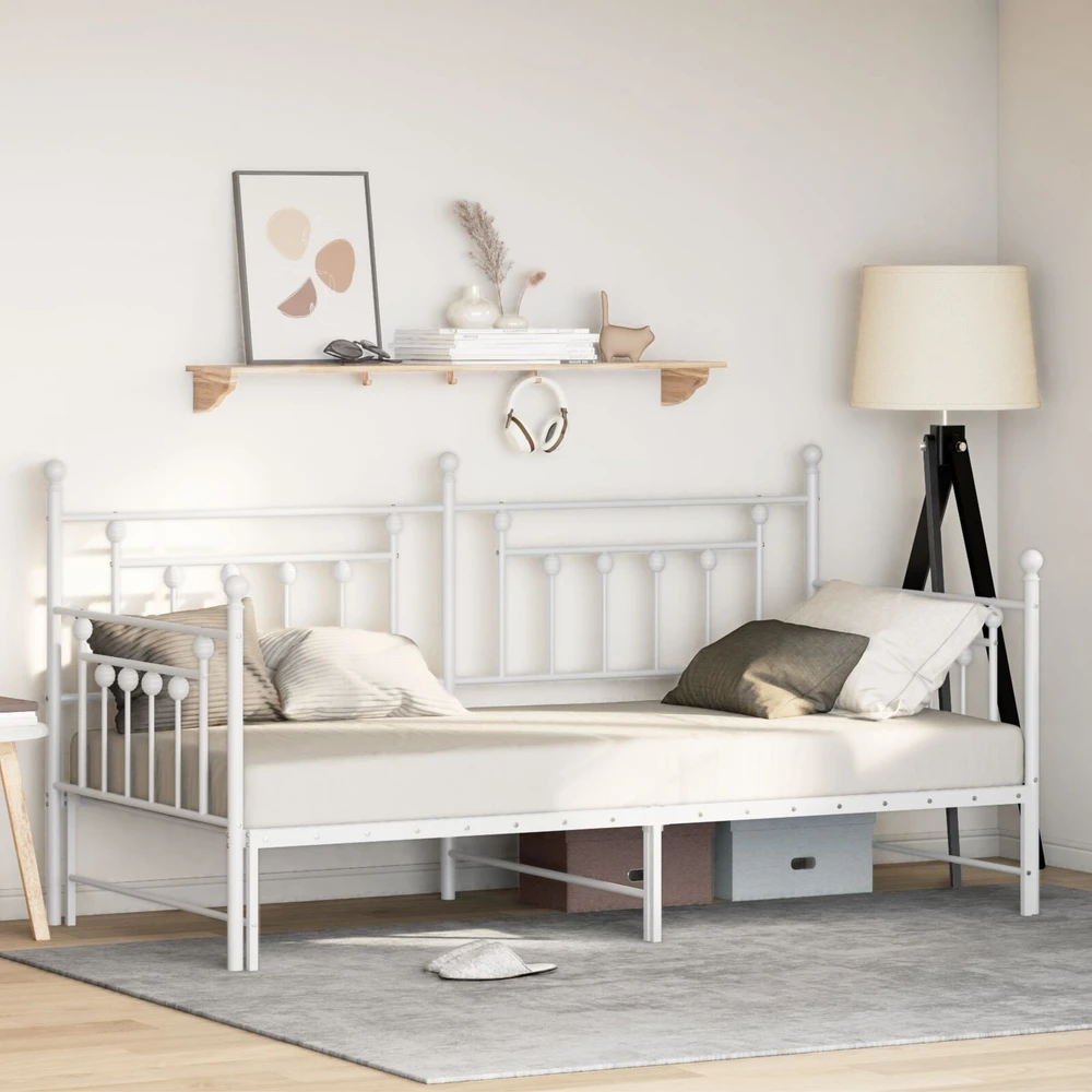 Lova Dienos lovos rėmas Balta 107 x 203 cm Plienas