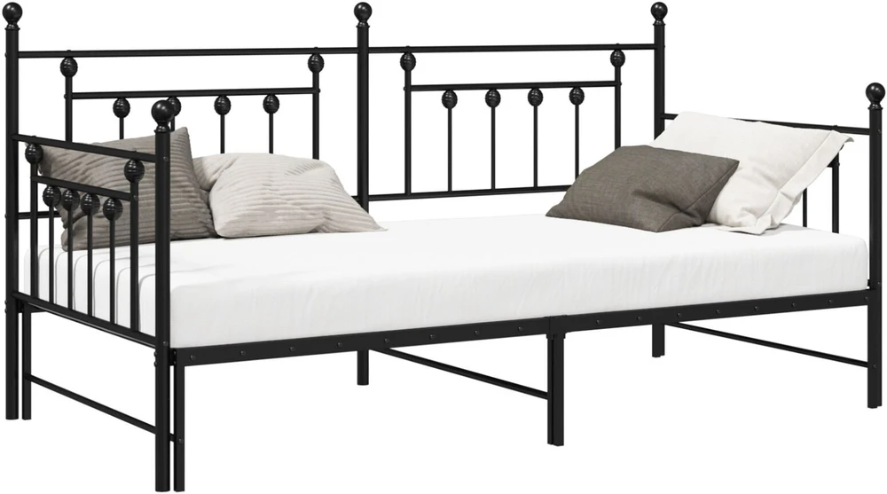Lova Dienos lovos rėmas Juoda 107 x 203 cm Plienas