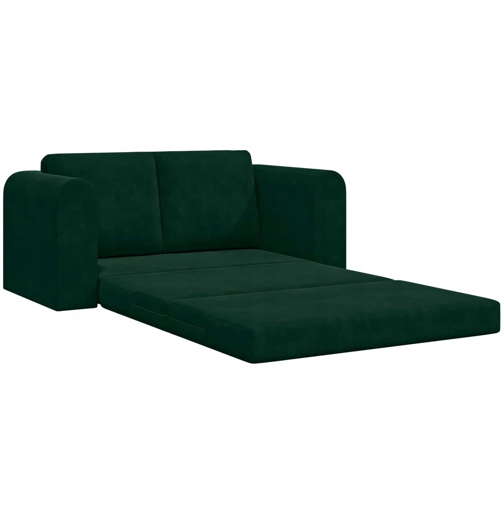 Sofa lova Tamsiai žalia 148 x 71 x 83 cm Aksomas