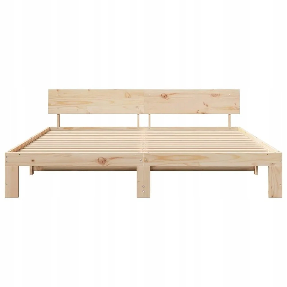 Lovos rėmas Natūrali 200 x 200 cm Kietos pušies mediena