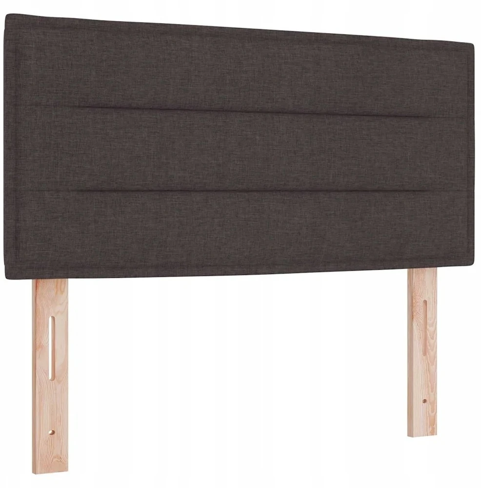 Kiemas lova su čiužiniu Tamsiai rudas 200 x 80 cm audinys