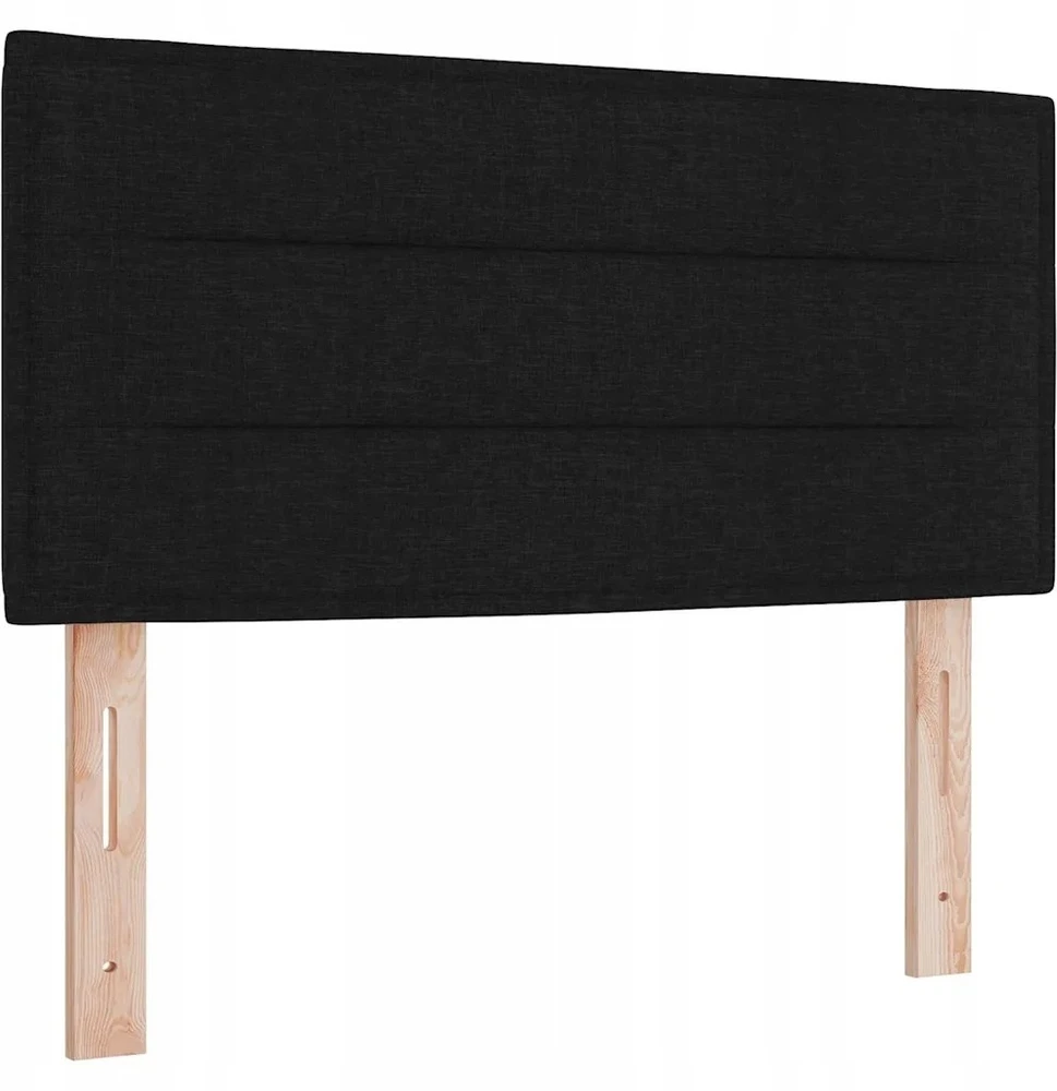 LED Čiužinio Lova su LED juostelėmis Juodas 80 x 200 cm audinys