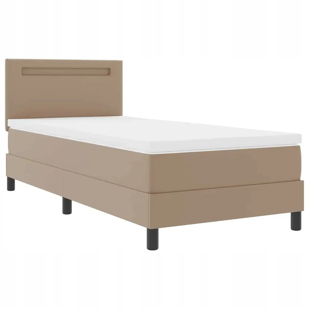 Kiemas lova su galvūgalio Kapučino 90 x 200 cm Dirbtinė oda