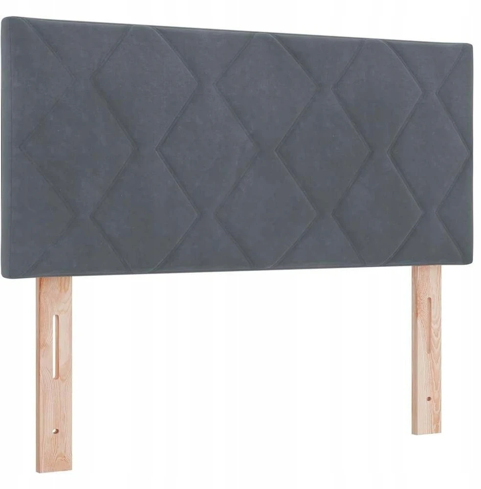 LED Čiužinio Lova Tamsiai pilka 90 x 190 cm Aksomas