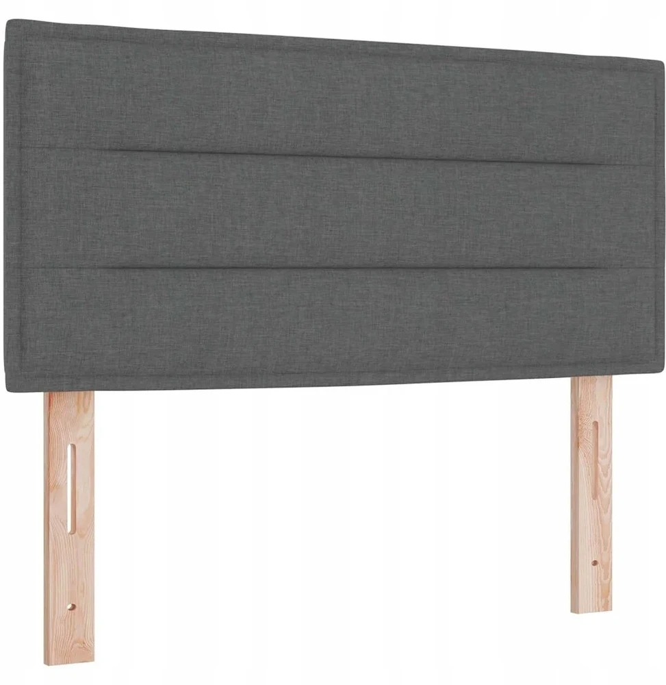 Kiemas lova su pagalve Tamsiai pilka 90 x 190 cm audinys