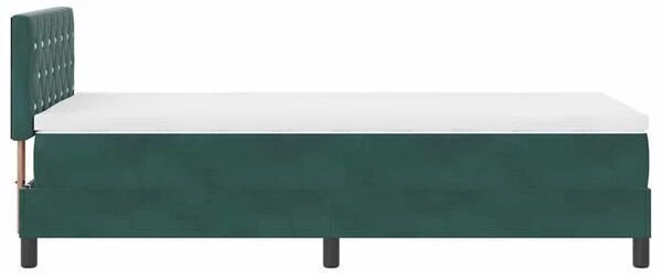LED Čiužinio Lova Tamsiai žalia 90 x 200 cm Aksomas