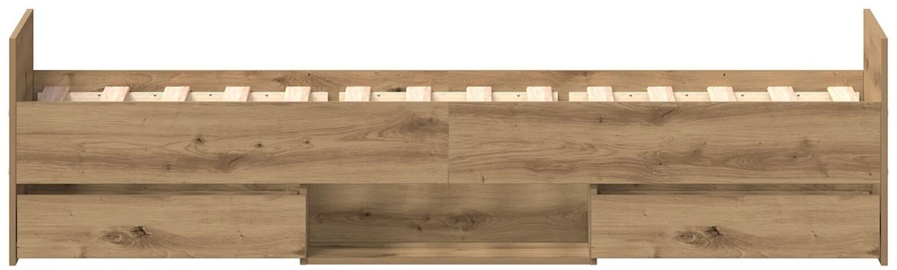 Lova Lovos rėmas su stalčių Amatininkų ąžuolas 193 x 78 x 50 cm