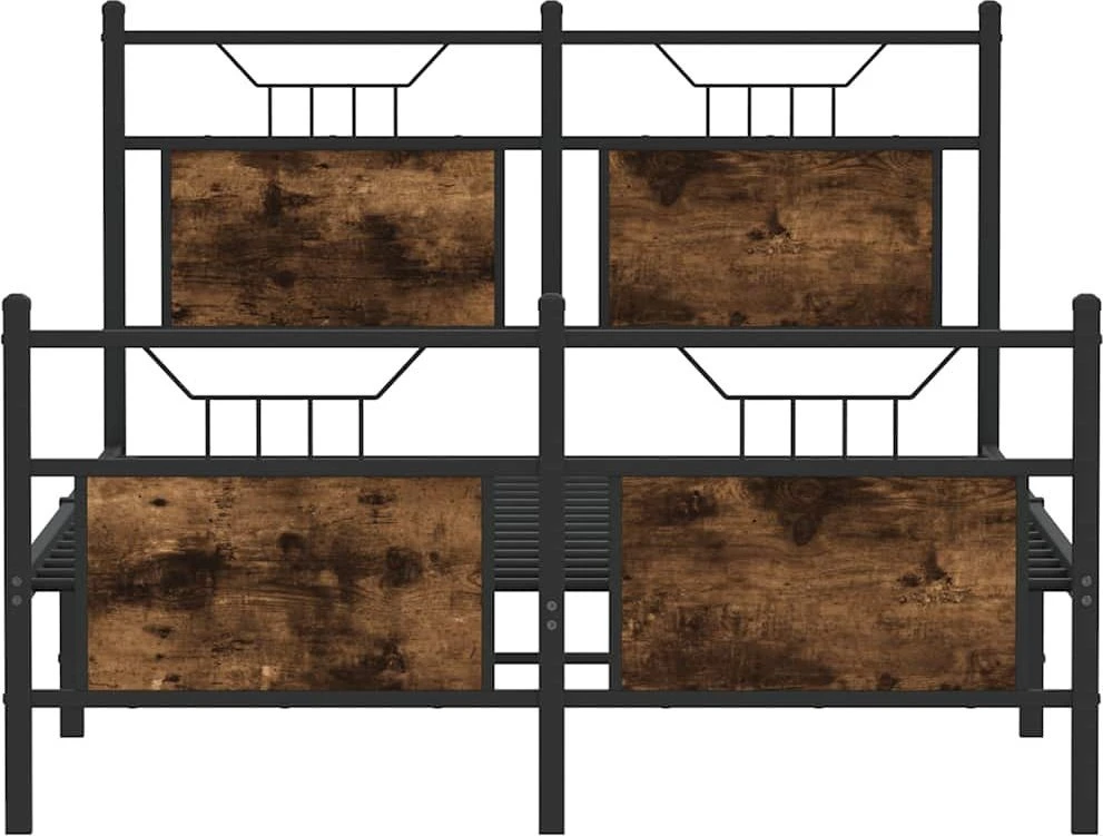Lovos rėmas be čiužinio, dūminio ąžuolo, 120x200cm, mediena