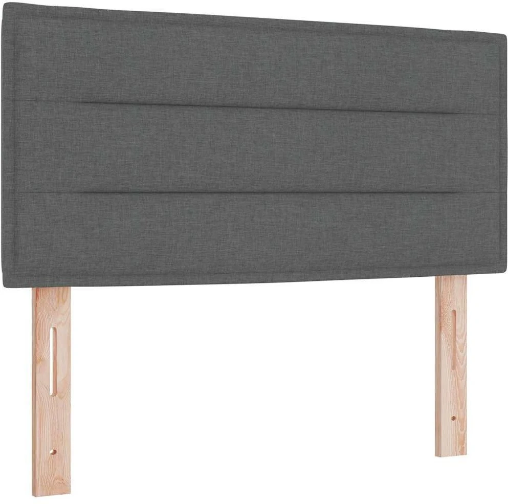 LED Čiužinio Lova su pagalve Tamsiai pilka 80 x 200 cm audinys