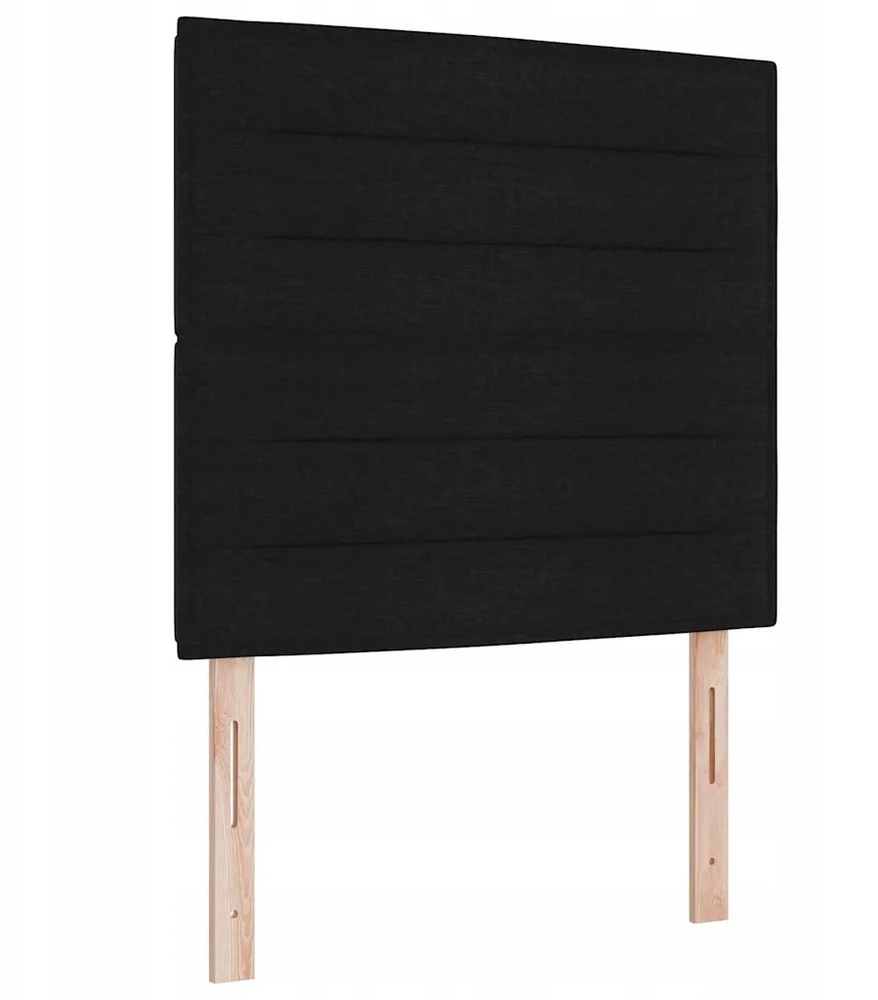LED Čiužinio Lova su galvūgalio Juoda 100 x 200 cm audinys