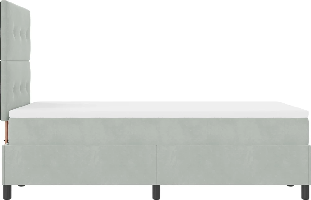 LED Čiužinio Lova Šviesiai pilka 120 x 200 cm Aksomas