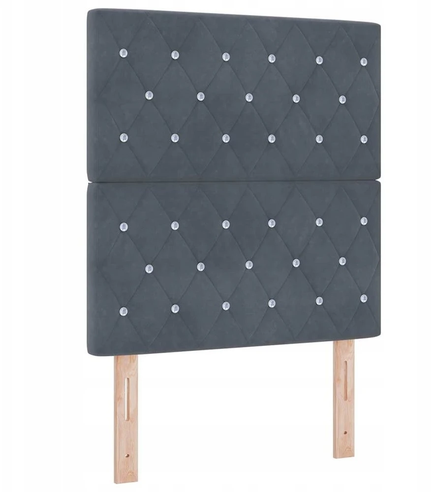 LED Čiužinio Lova su čiužiniu Tamsiai pilka 80 x 200 cm audinys