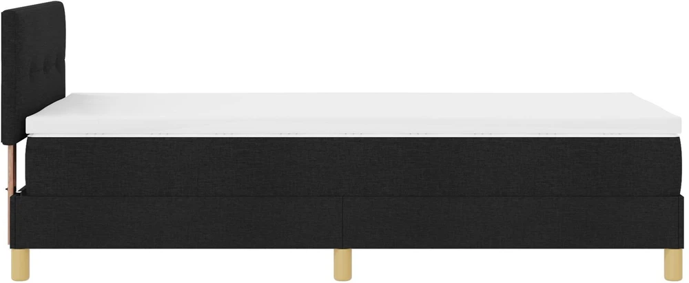 Kiemas lova su pagalve su galvūgalio Juoda 90 x 200 cm audinys