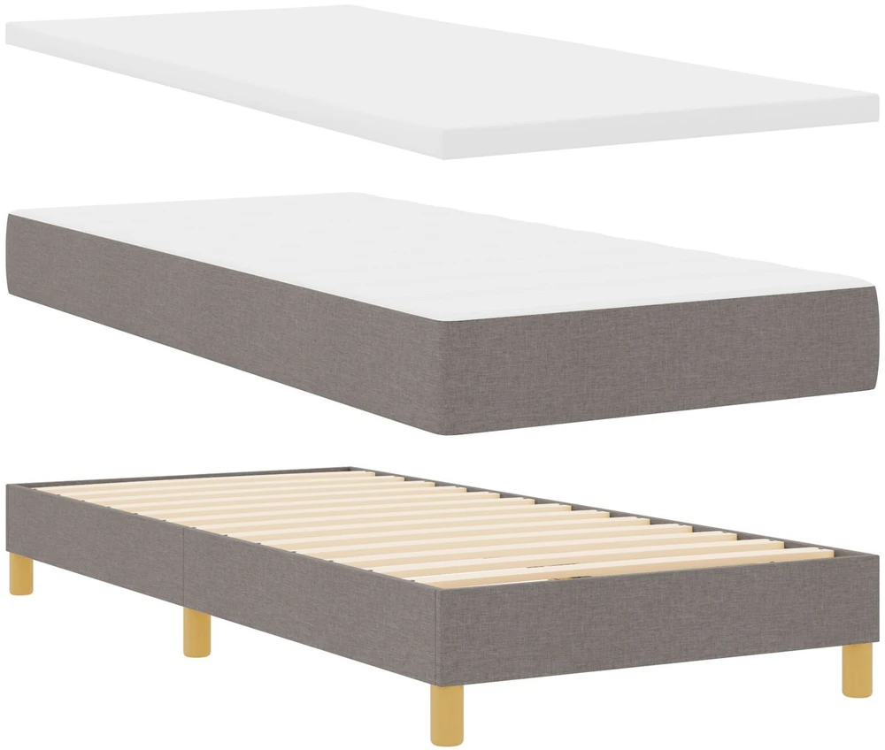 Kiemas lova su pagalve Tortora 80 x 200 cm audinys