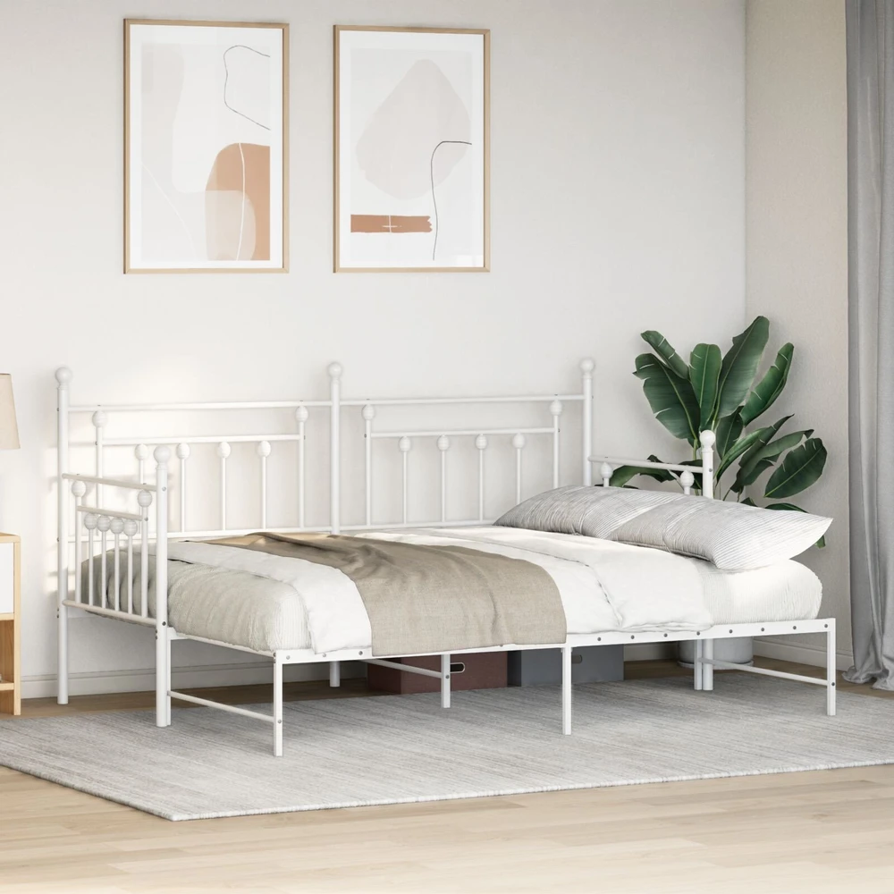 Lova Dienos lovos rėmas Balta 75 x 190 cm Plienas
