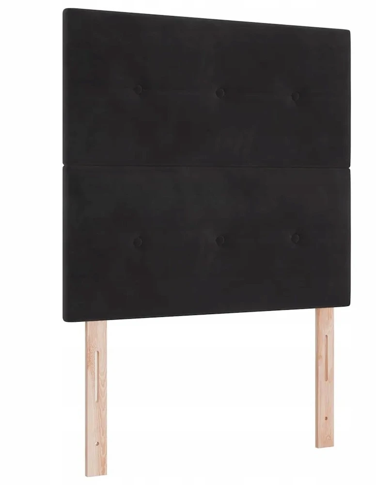 LED Čiužinio Lova su galvūgalio Juodas 120 x 190 cm Aksomas