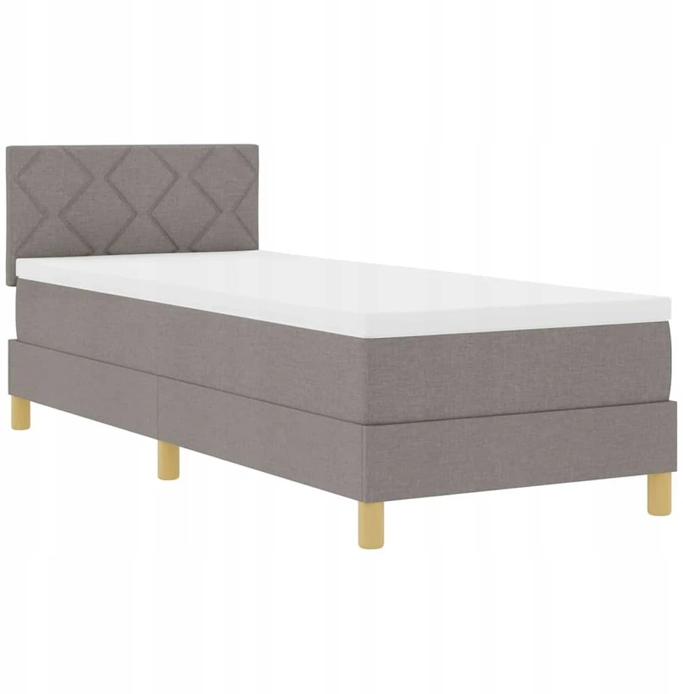 LED Čiužinio Lova su galvūgalio Taupe 80 x 200 cm audinys