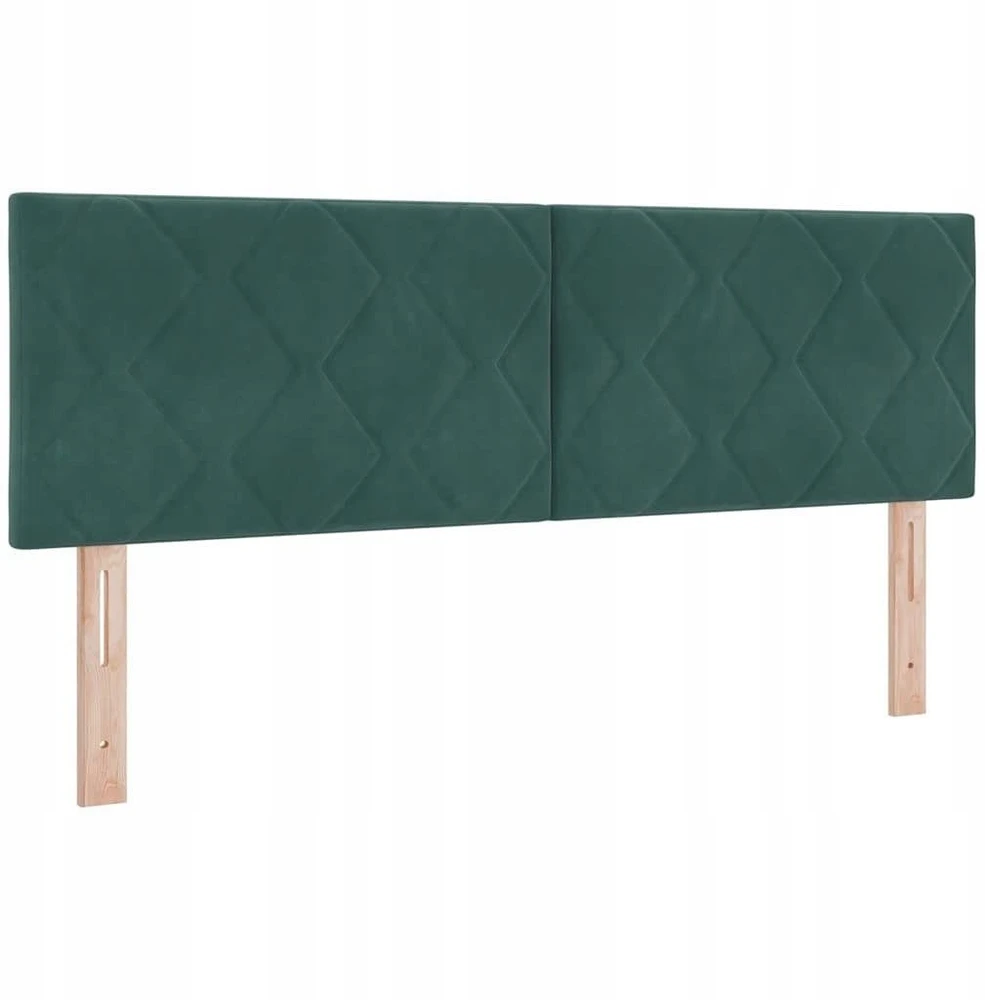 LED Čiužinio Lova Tamsiai žalia 140 x 190 cm Aksomas