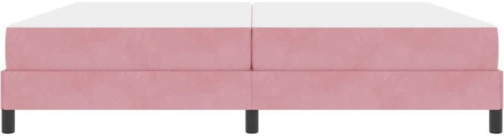 Kiemas lova su čiužiniu Rožinė 200 x 200 cm audinys